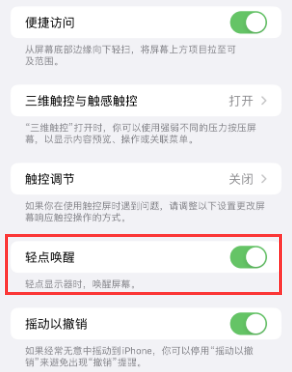 友谊苹果授权维修站分享iPhone轻点无法唤醒怎么办 