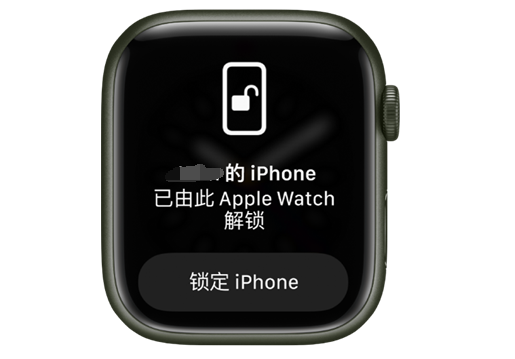 友谊苹果手机维修分享用 AppleWatch 解锁配备面容 ID 的 iPhone方法 