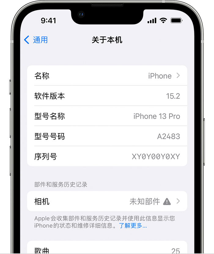 友谊苹果维修分享iPhone 出现提示相机“未知部件”是什么原因？ 